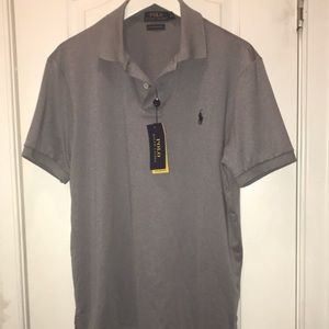 Mens Classic Gray Performance Polo Shirt